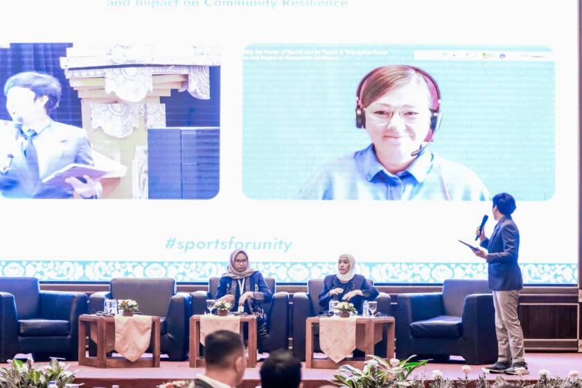 Seminar olahraga internasional di Bali juga membahas soal kesetaraan gender di olahraga yang dipaparkan oleh Hasintya Saraswati, Ratu Bintang, dan Sara Holmgren. (Dok. GGN Foundation)